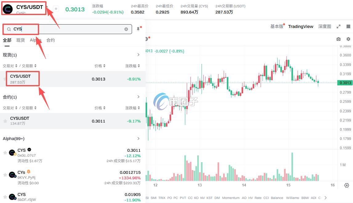 CYS币怎么买？CYS币买入交易教程