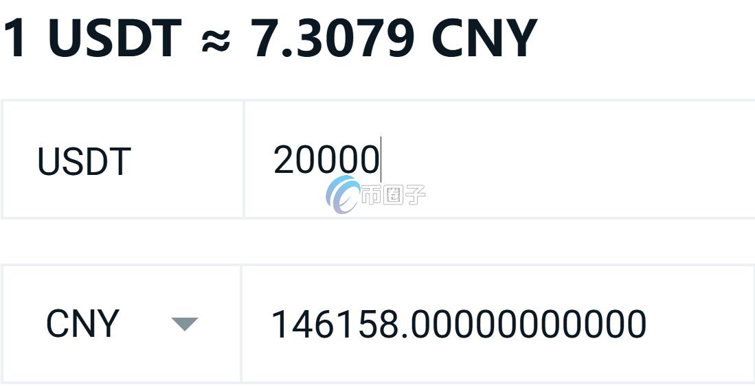 2万U币是多少人民币？