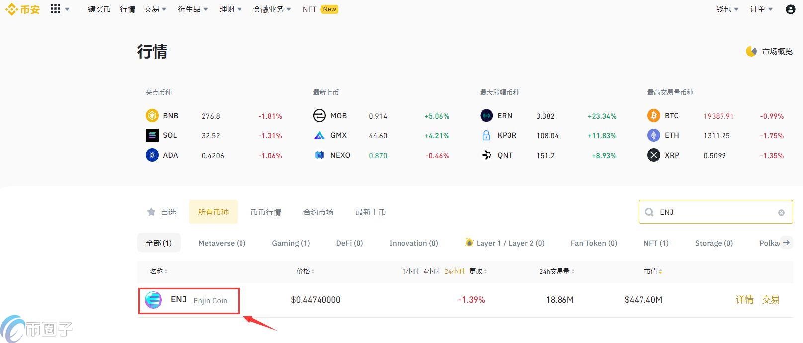 恩金币怎么买？ENJ币交易和买卖图文教程