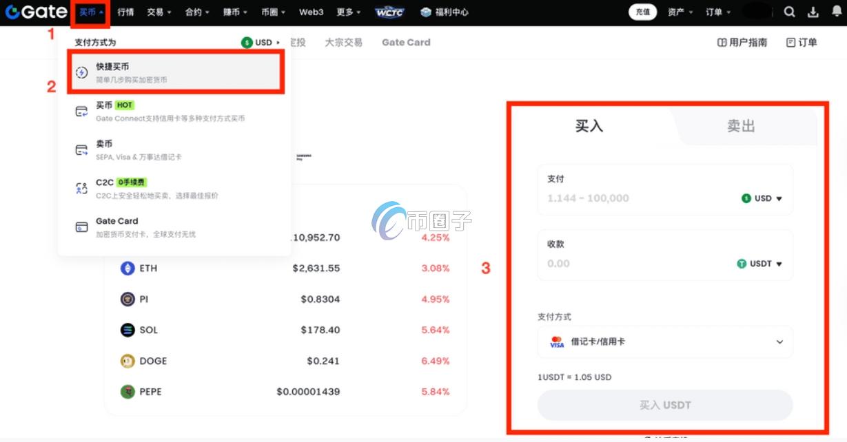 Gate怎么买USDT?Gate买U只需简单几步 Gate怎么买USDT?Gate买U只需简单几步