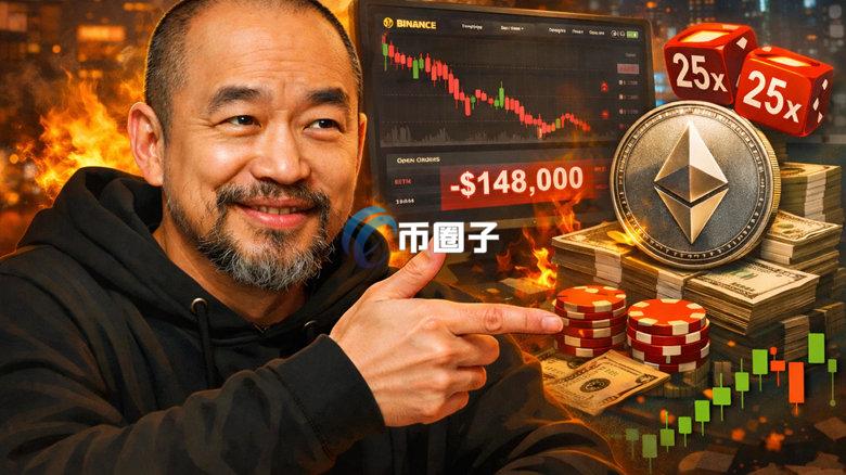 黄立成开25倍以太坊多单又割肉出清 本周已亏损超过100万美元