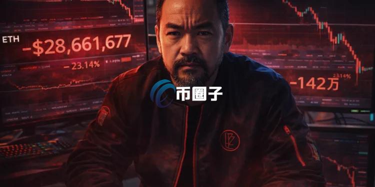 黄立成在Hyperliquid的以太坊永续合约仓位再爆仓 历史累计亏损达2866万美元