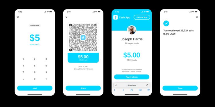 Cash App已支持闪电网络收发比特币 单周交易限999美元