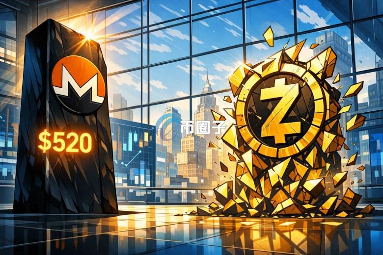 隐私币板块极端分化！Zcash治理失灵引爆ZEC暴跌 XMR冲破580美元关卡