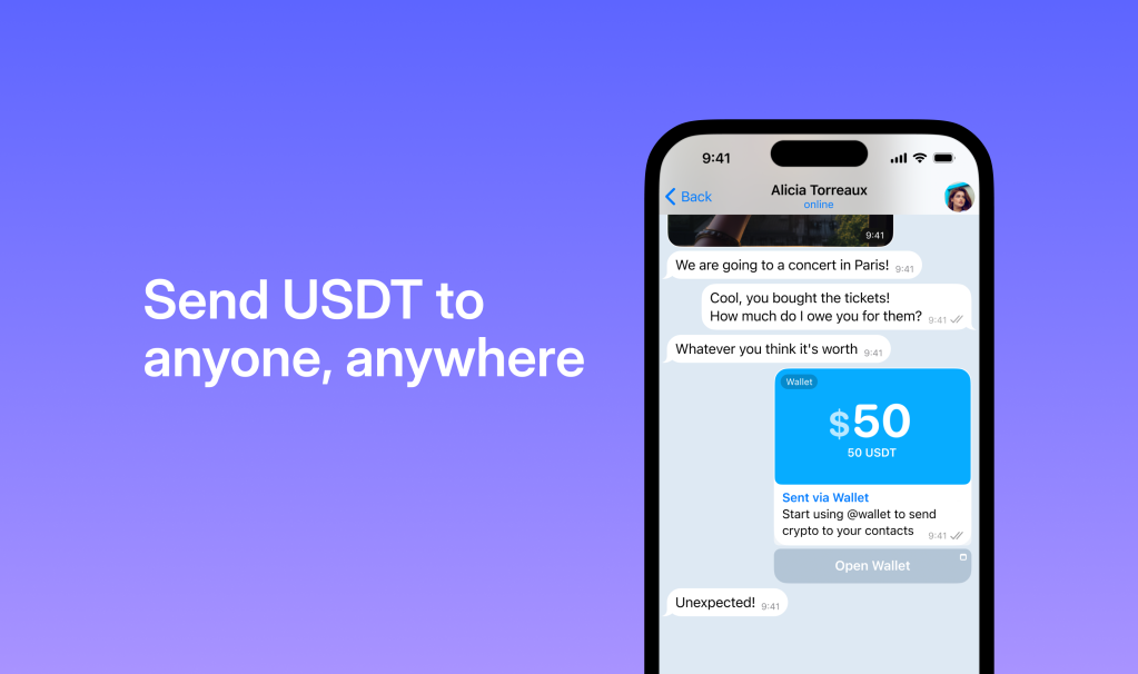 USDTXAUT½TONTelegram Wallet֧USDTת