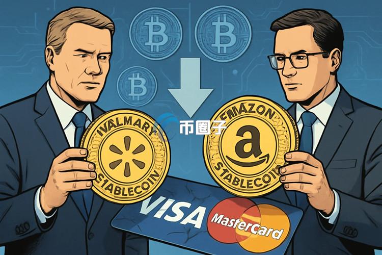 传沃尔玛与亚马逊评估稳定币、挑战加密货币支付！将冲击Visa与Mastercard？