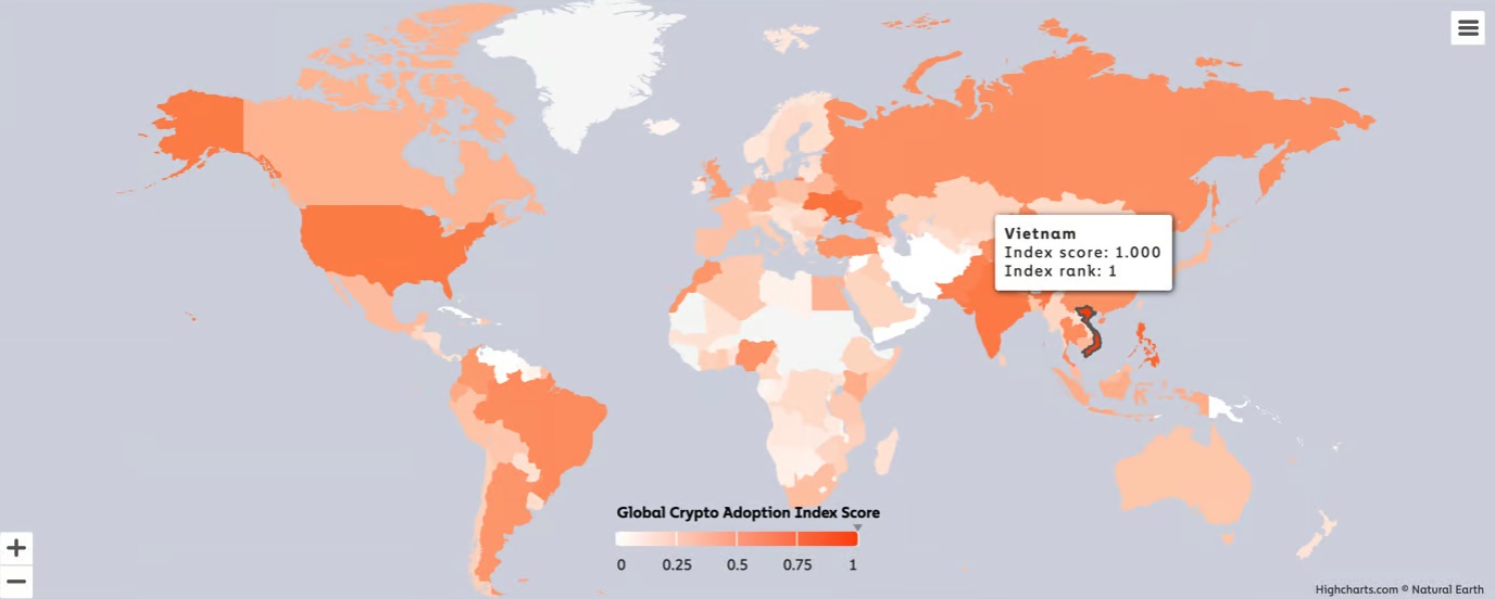 越南加密货币交易量超越新加坡！加密采用率连两年居世界第一