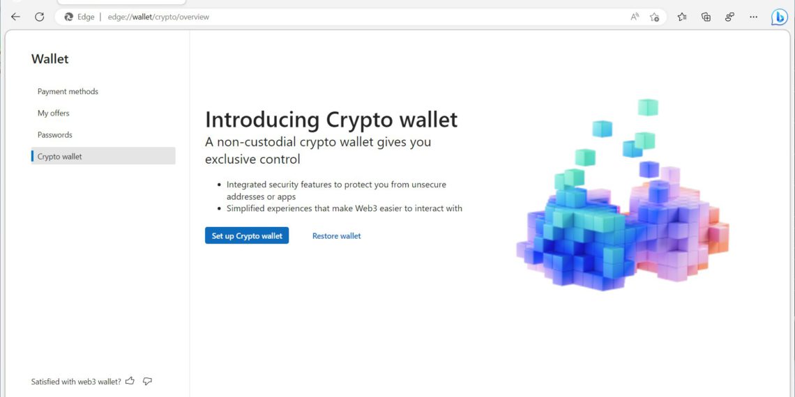 微软进军Web3！Edge浏览器内建加密钱包 整合Coinbase、MoonPay