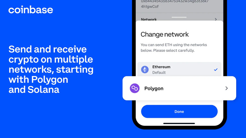 为降低用户交易成本！Coinbase整合支持Polygon、Solana