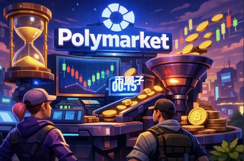 预测市场Polymarket低调更新交易机制：15分钟加密货币涨跌市场收取吃单费