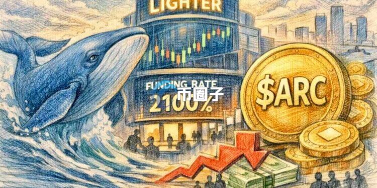 巨鲸持续加码多单 永续合约交易所Lighter上$ARC资金费率暴涨